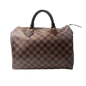 LOUIS VUITTON Brown Damier Speedy 30 Boston Bag